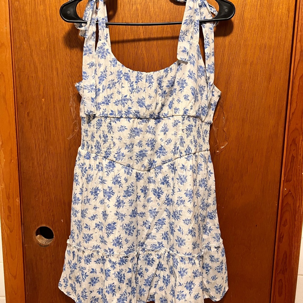 Trixxi Blue and White Floral Dress